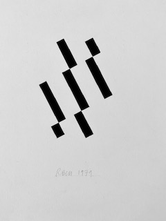 Original back gouache studies by Richard Bell in 1979