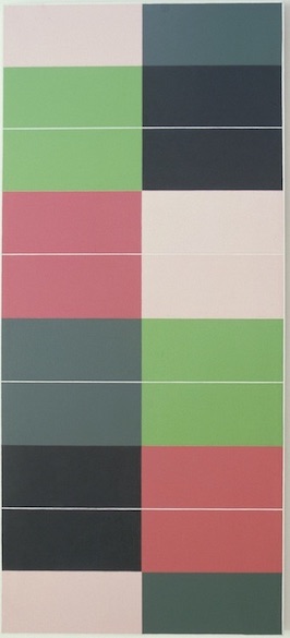 Climbing Form 4 (Quin Cunx Series) 1981, Oil on Linen, 46cmx103cm by Richard Bell