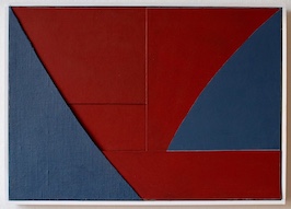 Relief Model V (iv), 2022_23, oil on card and linen by Richard Bell