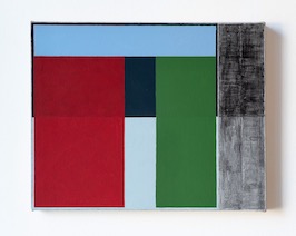 Painting V (ii) June -Oct  2024, oil and crayon on linen, 51cm x 40cm, by Richard Bell