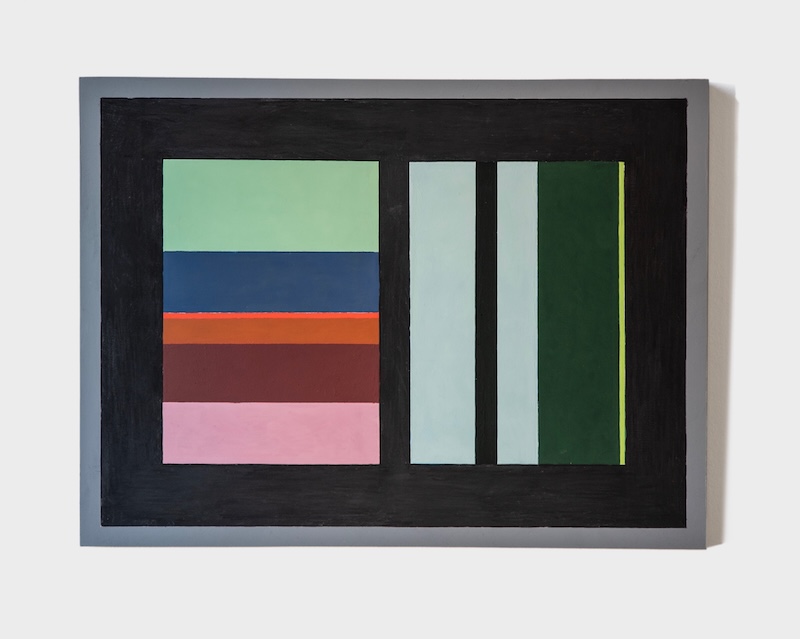 Pairing no.3&4 reprise, 2025, charcoal, chalk ground, egg tempera on panel, 61cm x 45.5cm by Richard Bell