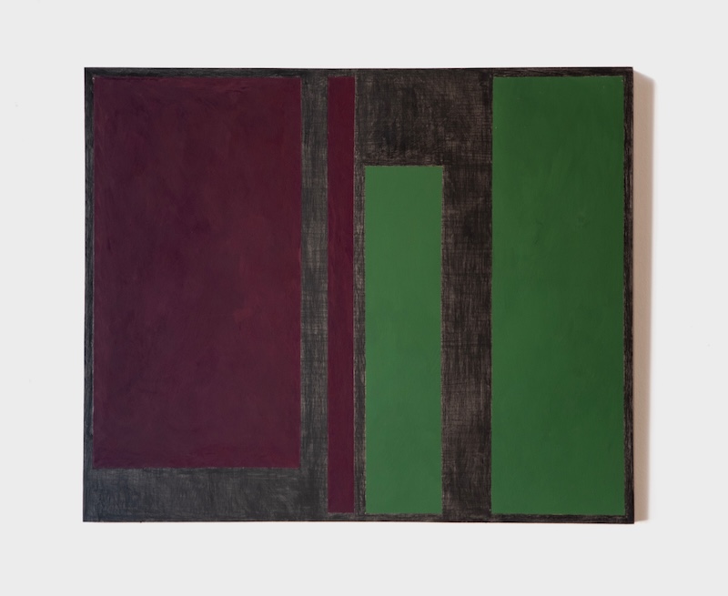 Pairing no.6 reprise, 2025, chalk ground, egg tempera on panel, 61cm x 50.5cm, by Richard Bell