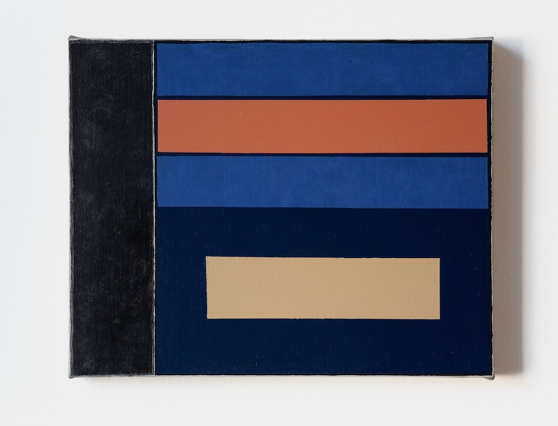 Painting V (i) June -Oct  2024, oil and crayon on linen, 51cm x 40cm, by Richard Bell