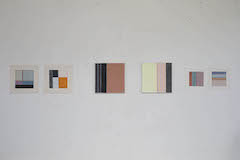 Installion view of Richard Bell paintings at exhibition of work made during the January residency at the Anchor Studio, Newlyn, Cornwall January 2025