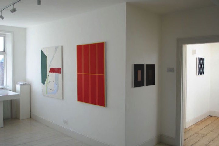 South west facing view of the paintings, Arthouse 1 exhibition, June 2018