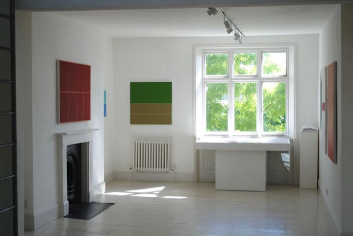 South facing view of the paintings, Arthouse 1 exhibition, June 2018