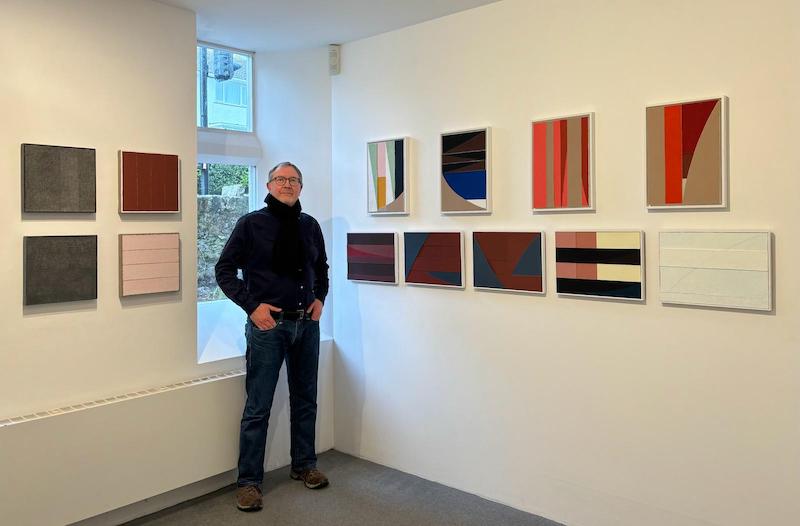 Installion view of Richard Bell paintings at  Newlyn Art Gallery, 2024
