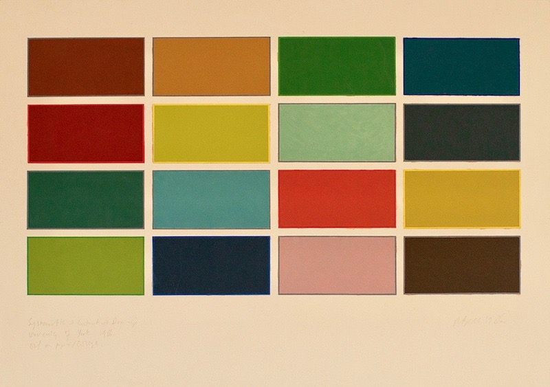 Colour Set drawing of a painting in 1986 by Richard Bell