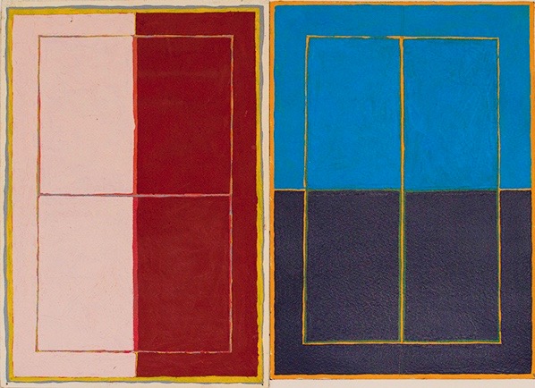 2 drawings of paintings in 2019 by Richard Bell