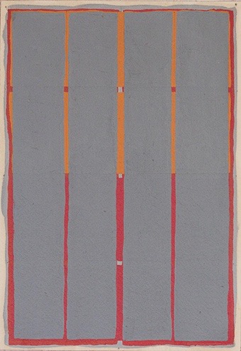 Drawing of a painting in 2018 by Richard Bell