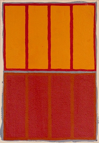 Drawing of a painting in 2018 by Richard Bell