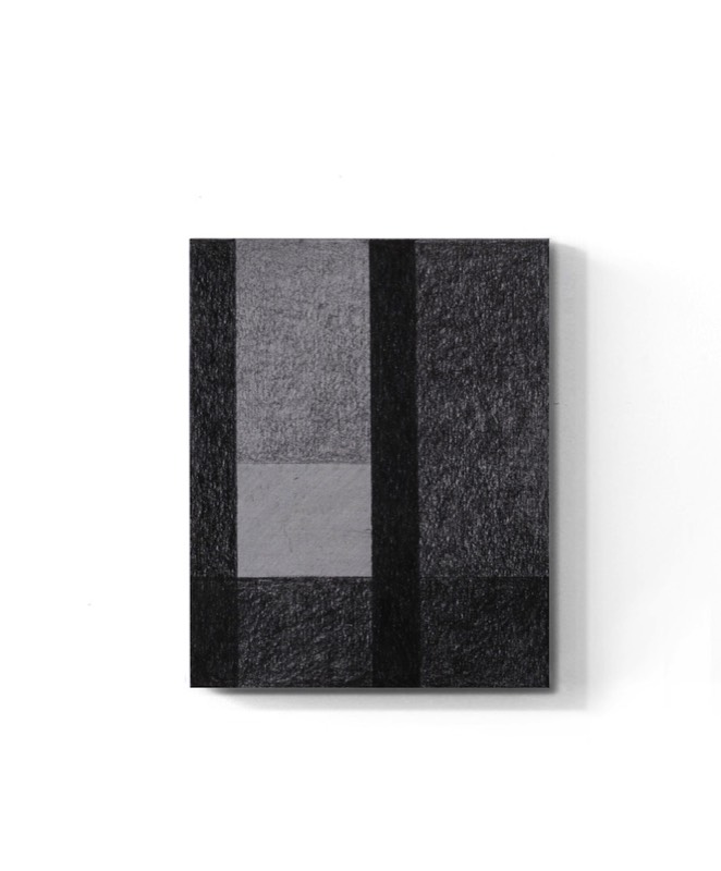 Graphite H (i), 2022, pencil on paper on board by Richard Bell