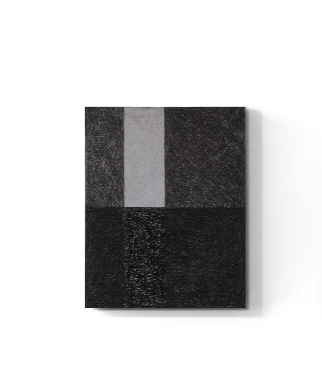 Graphite V (ii), 2022, pencil on paper on board by RIchard Bell